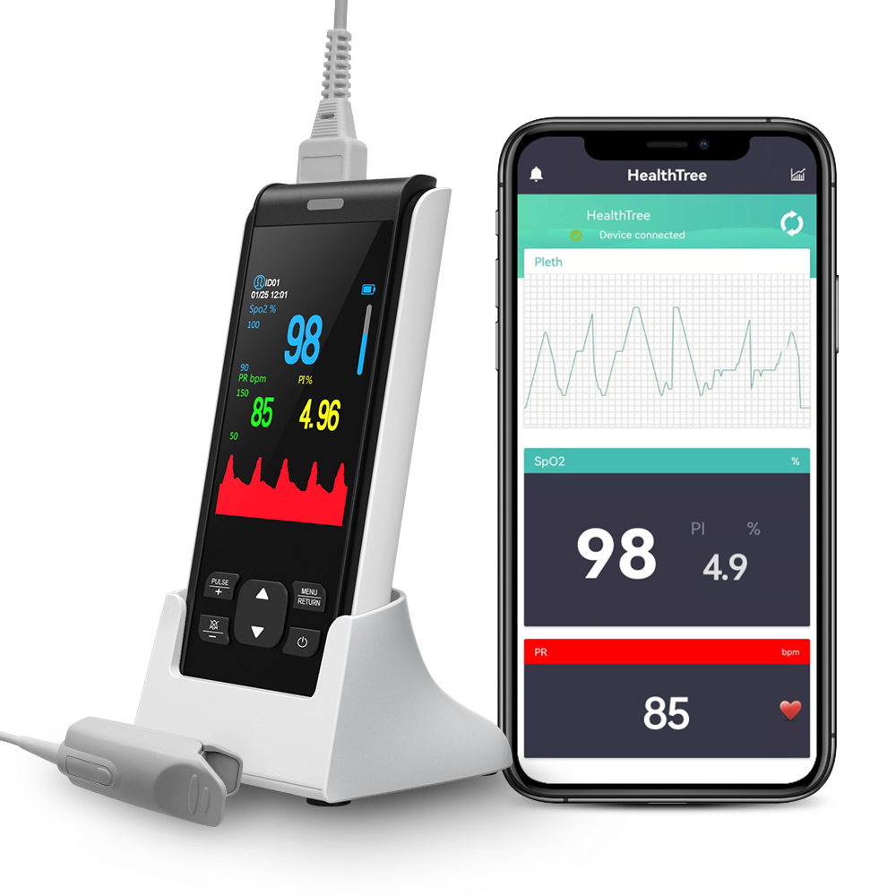 Baby Monitor Sensor - HealthTree Rechargeable Handheld Pulse Oximeter Oximetry