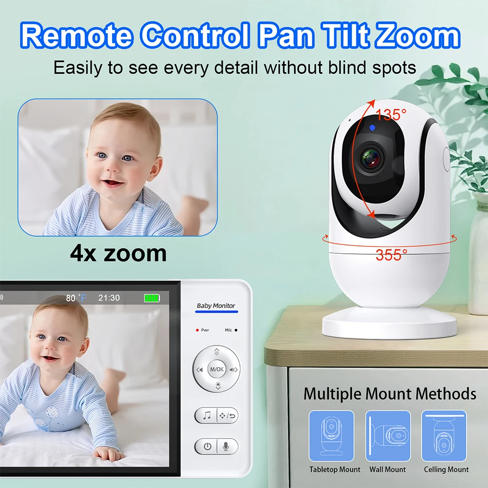No WiFi 7 Inch Baby Monitor 2- - огляд і ціна Baby Monitor Sensor