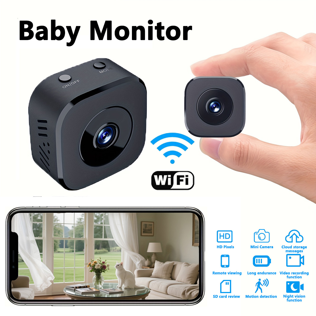 1080P HD Mini WiFi Camera Indo - огляд і ціна Baby Monitor Sensor