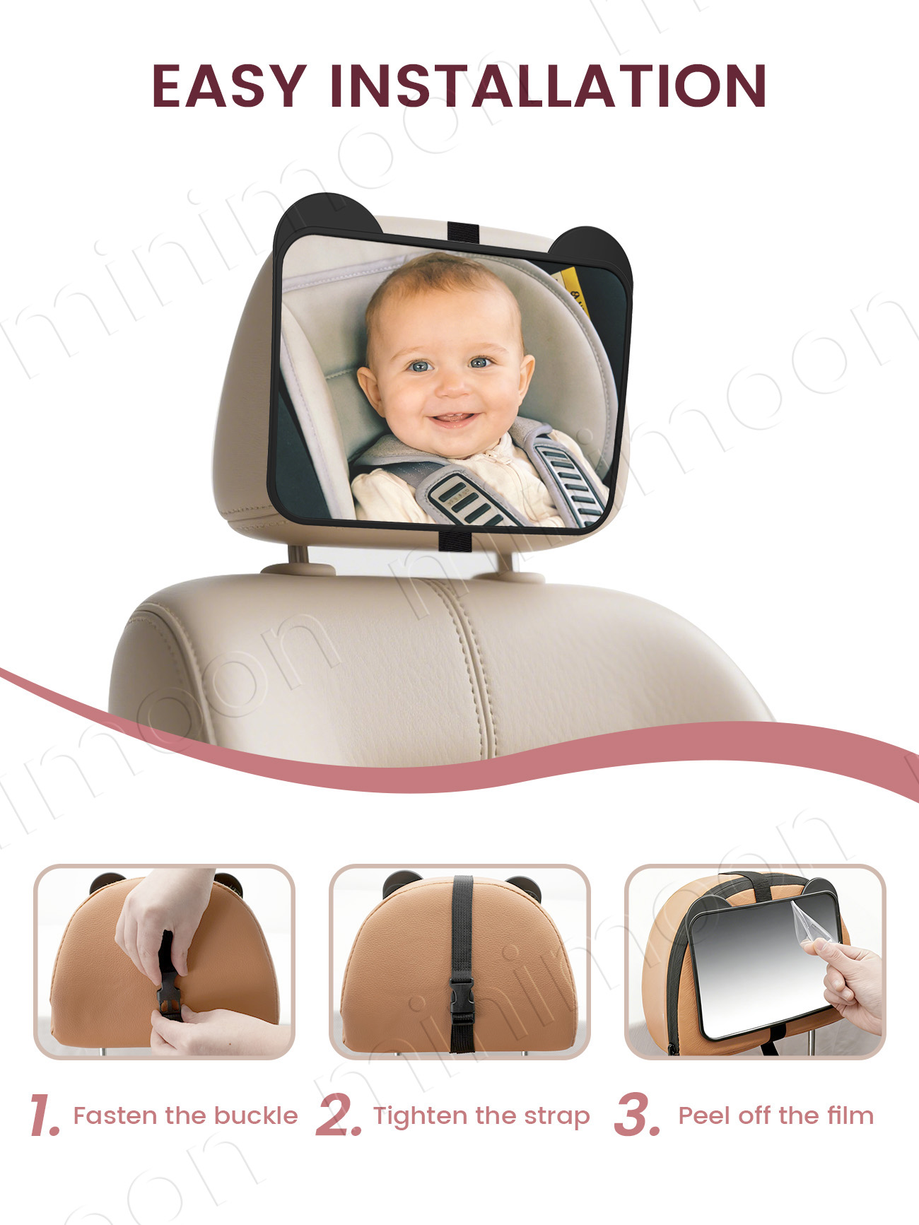 Cute Bear-Ear Car Seat Mirror, - огляд і ціна Baby Monitor Sensor