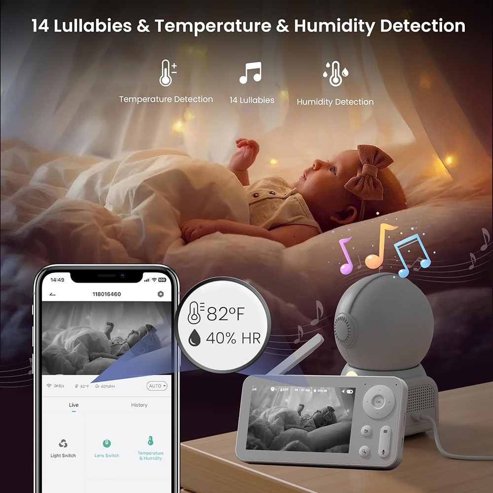 2K Baby Monitor with 2 Cameras - огляд і ціна Baby Monitor Sensor